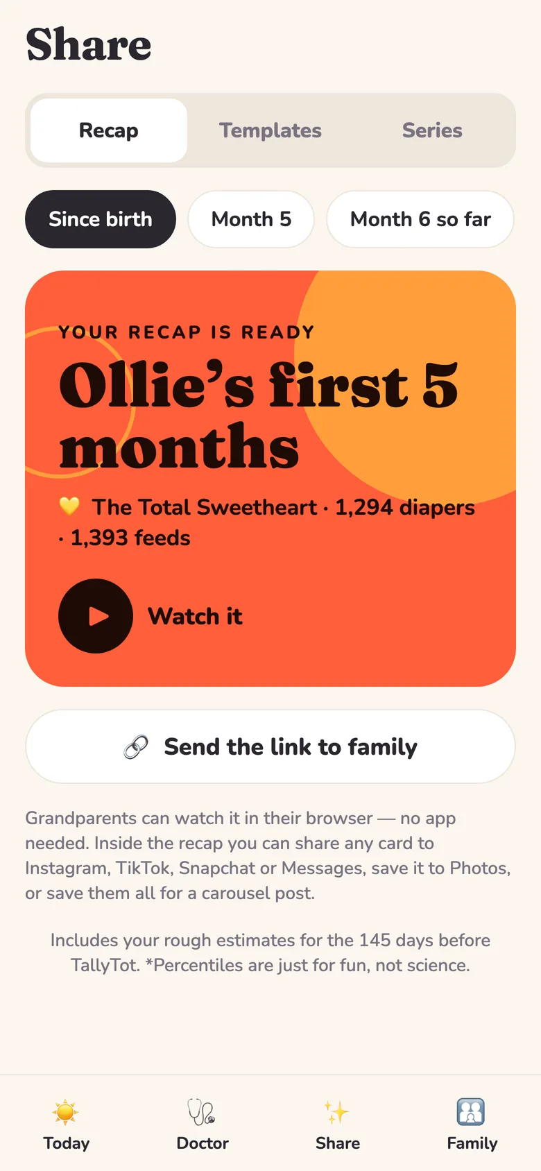 TallyTot app screen